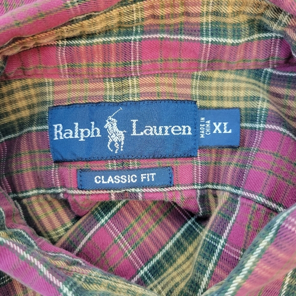 Ralph Lauren Mens Shirt Size XL Plaid Button Down - Picture 2 of 11
